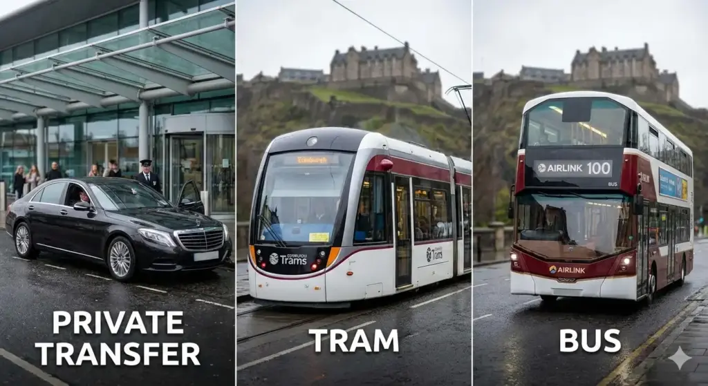 Edinburgh Airport Transfers vs Tram vs Bus- Which is Best
